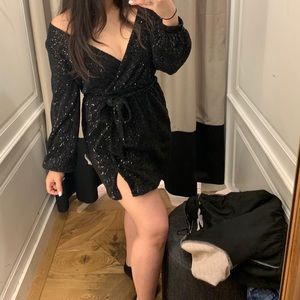 Black sequins dress